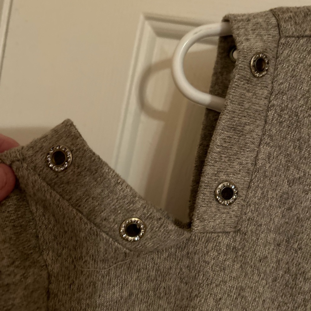89th & madison sweater, a tan with black/grey metal embellishments.